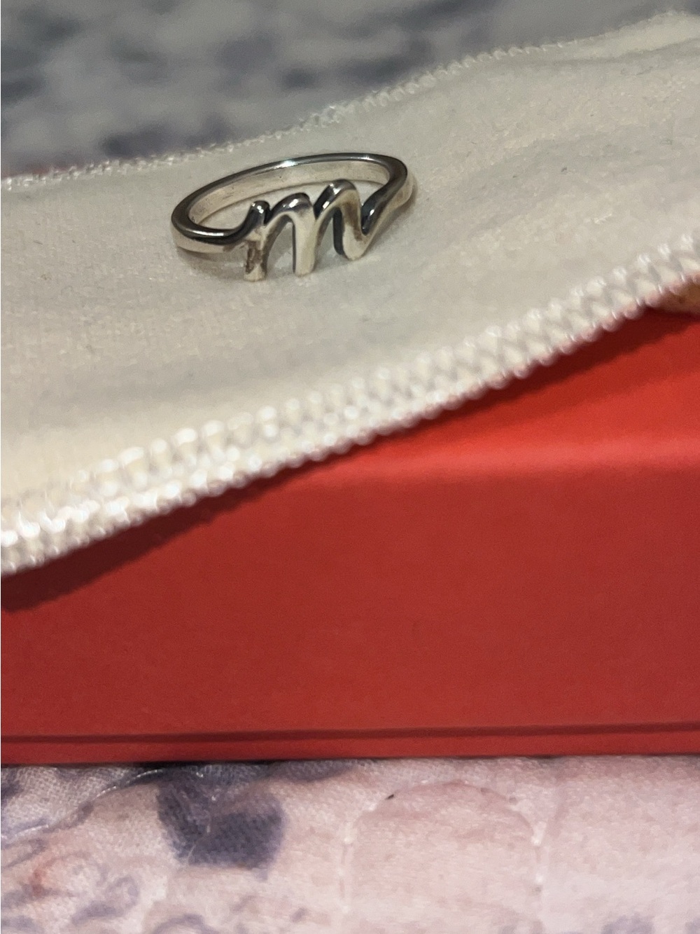 James Avery Silver 'M' Initial Ring - Silver